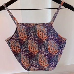 Topshop Floral Print Tank Top